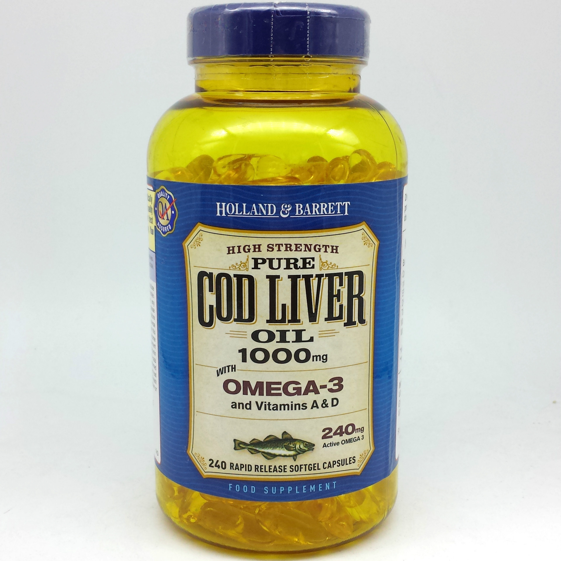 英国holland&barrett深海鳕鱼肝油进口保健品海外代购批发直邮