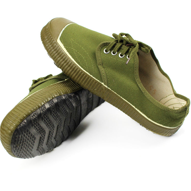 现货供应际华3517解放鞋劳保工作胶鞋帆布绿色军训作训鞋批发