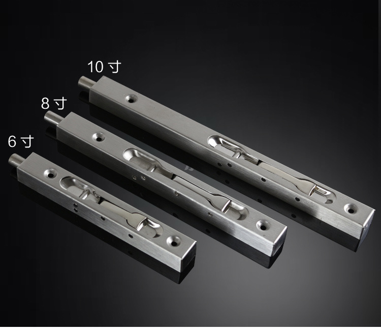 厂家批发防火门不锈钢插销安全双开门暗装插销 翻板式插销五金