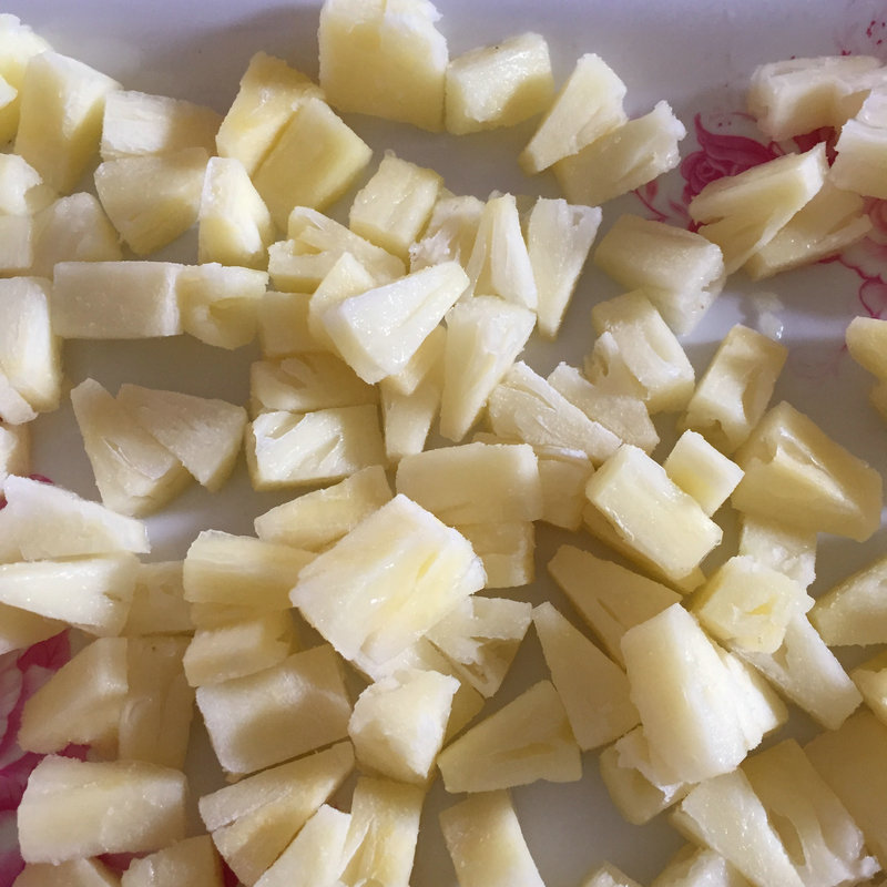 速冻菠萝 扇形菠萝 冷冻10kg/箱散装水果菠萝 冷冻果蔬厂家直销