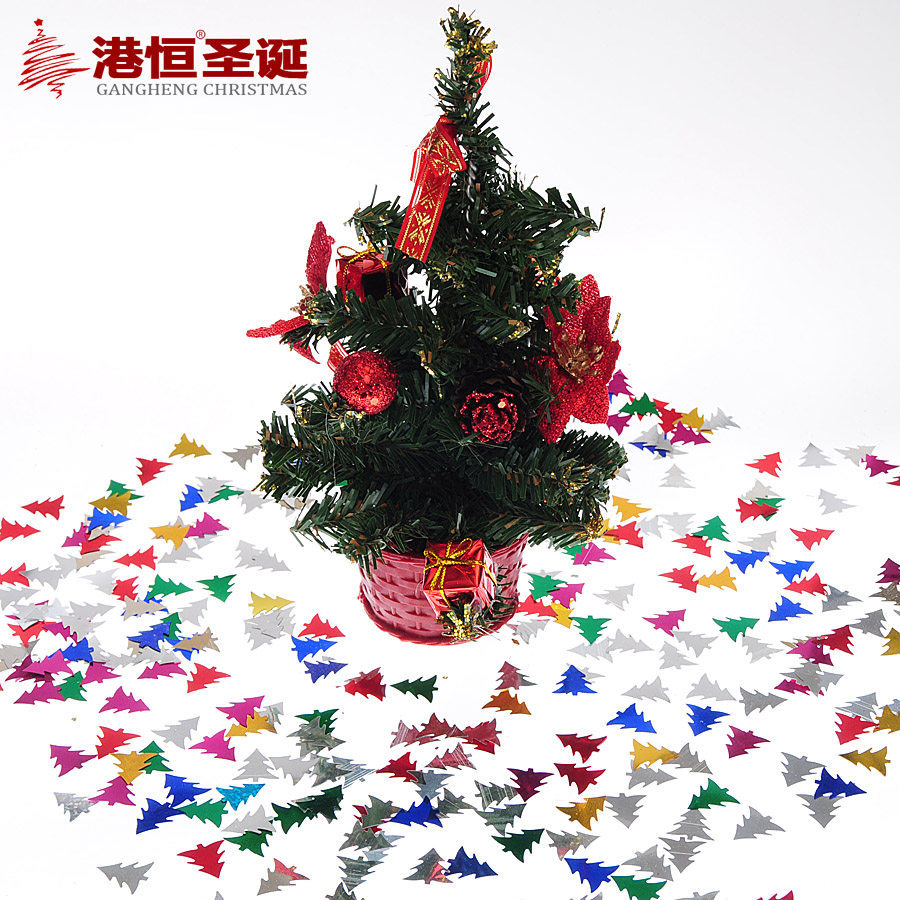 Christmas Decorative Sequins 2-4cm Bright Snowflake Snowman Tree Shape Word Plate Christmas DIY Decorative Paster Sequin