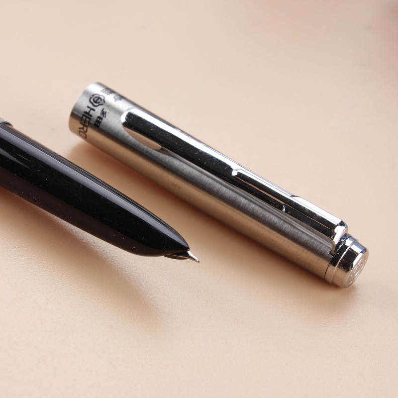 hero英雄钢笔007老款学生练字书法铱金笔成人办公可定logo礼品笔