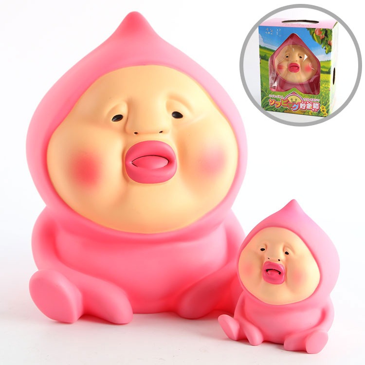 日本kobito-dukan农场精灵こびとづかん桃子君屁桃储钱罐摆件23cm