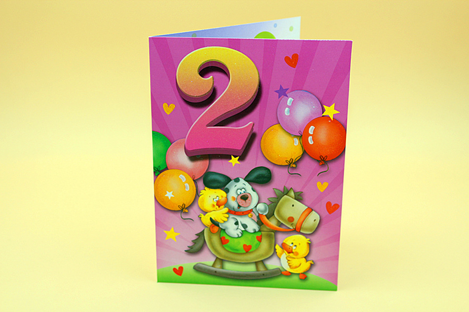 创意贺卡通卡祝福卡生日卡万用通用卡1至10岁卡厂家直销批发