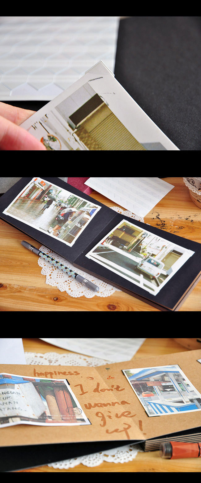 韩国文具 创意diy相册a5复古铁塔小相册 宝宝相册本拍立得相册