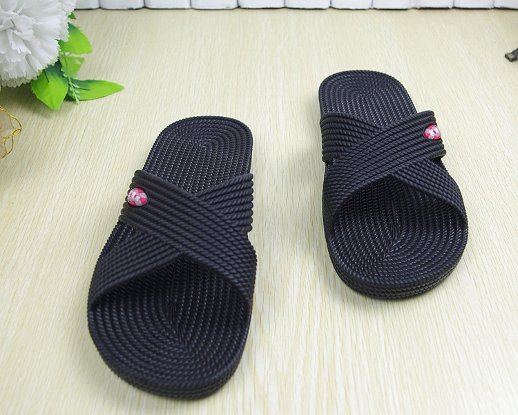 夏季新款交叉居家男女拖鞋2元塑料拖鞋居家拖鞋男女塑料拖鞋批发
