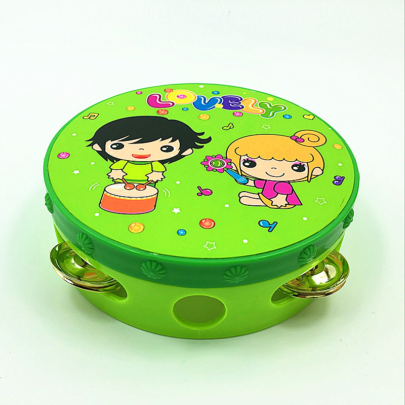 群奕达卡通手拍鼓婴儿摇铃鼓童趣铃鼓乐器 幼儿园专用跳舞鼓