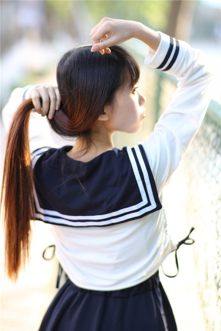 女学生装水手服制服校服班服日系短袖英伦海军风套装