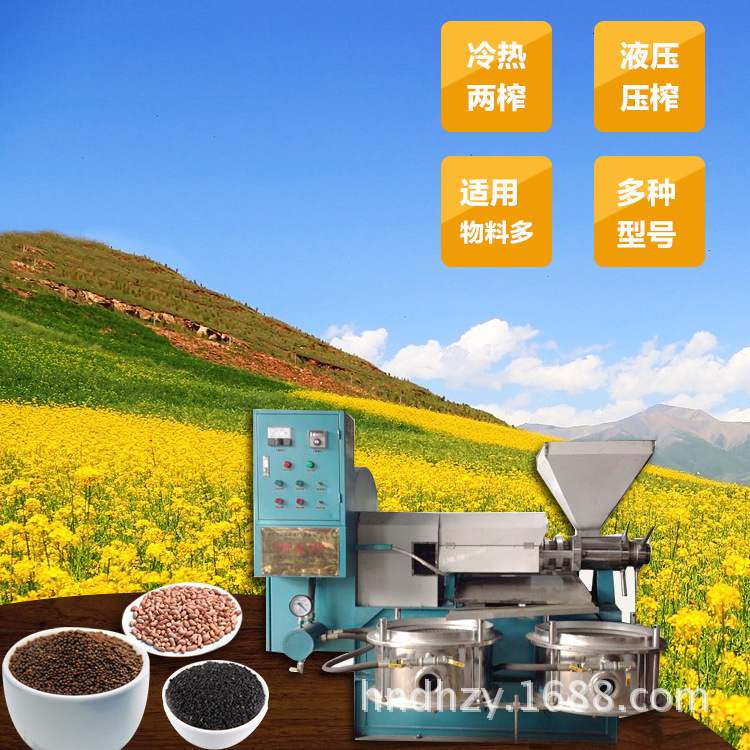 大型油菜籽榨油机冷热两用榨油机全自动 多功能螺旋液压榨油机
