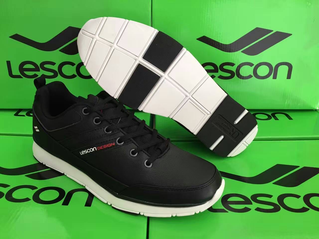 晋江运动鞋lescon品牌2016新款男鞋运动休闲透气跑步鞋跑鞋旅游鞋