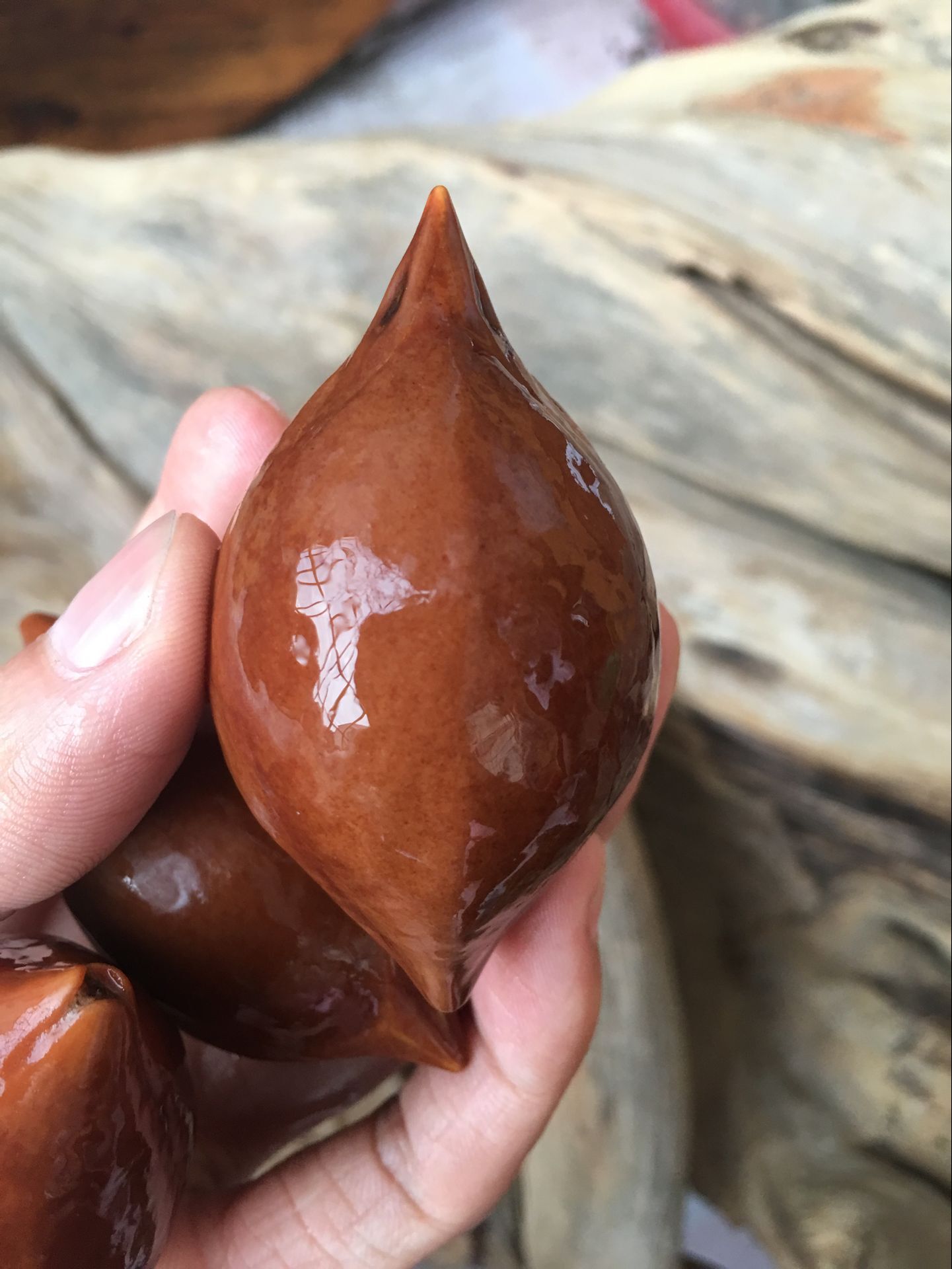 印尼橄榄核雕 大橄榄散籽大籽原料 超大尺寸 文玩小把件 红肉