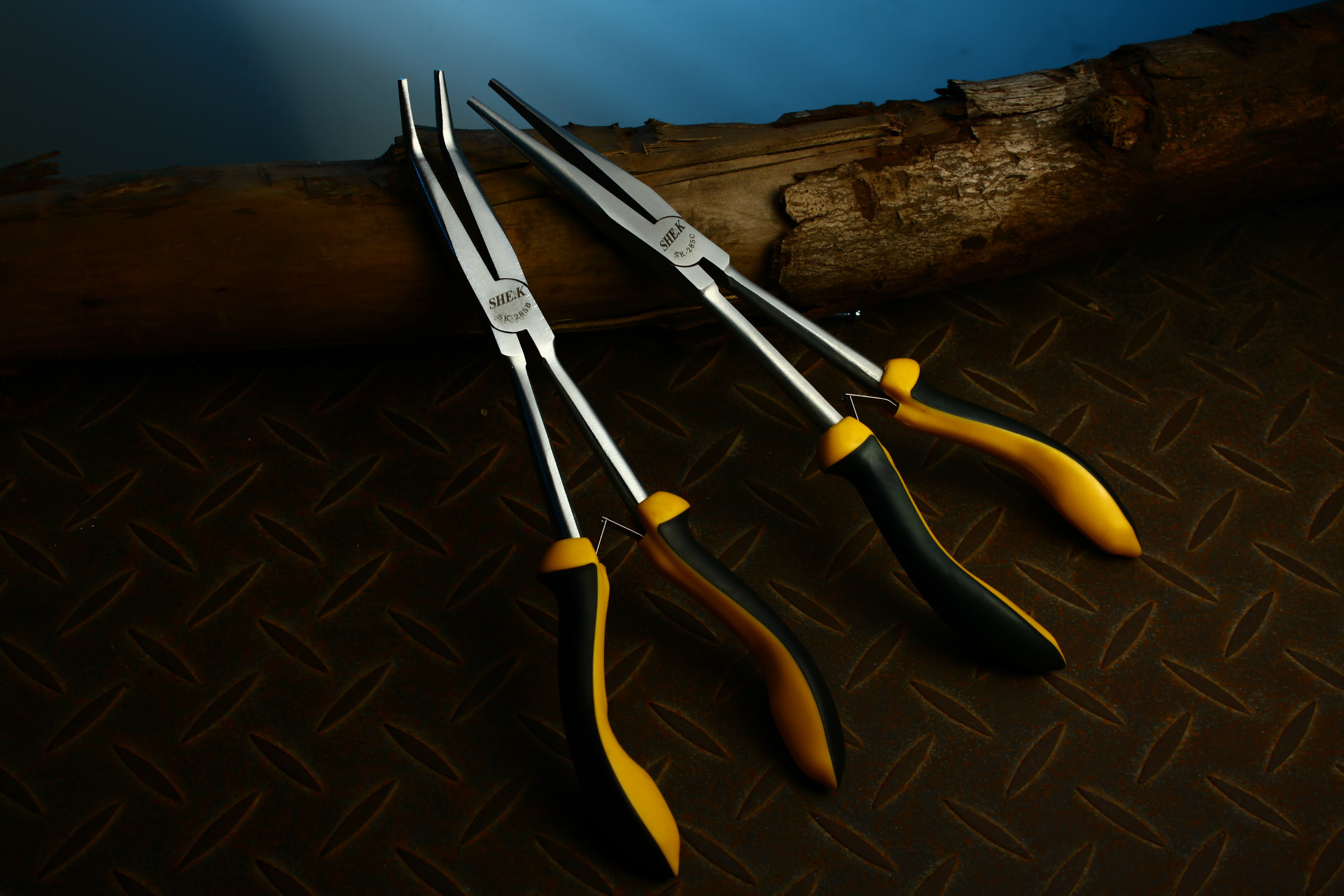 赛科加长尖嘴钳弯嘴钳取物钳11寸坩埚钳275mm长嘴钳夹持钳尖咀钳