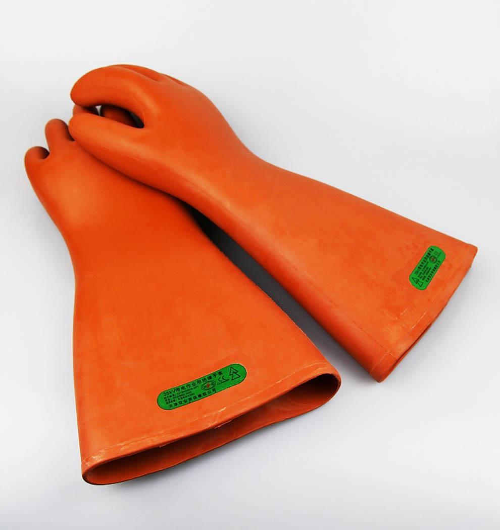 批发双安35kv 绝缘手套 天然橡胶带电作业防护手套 工作手套