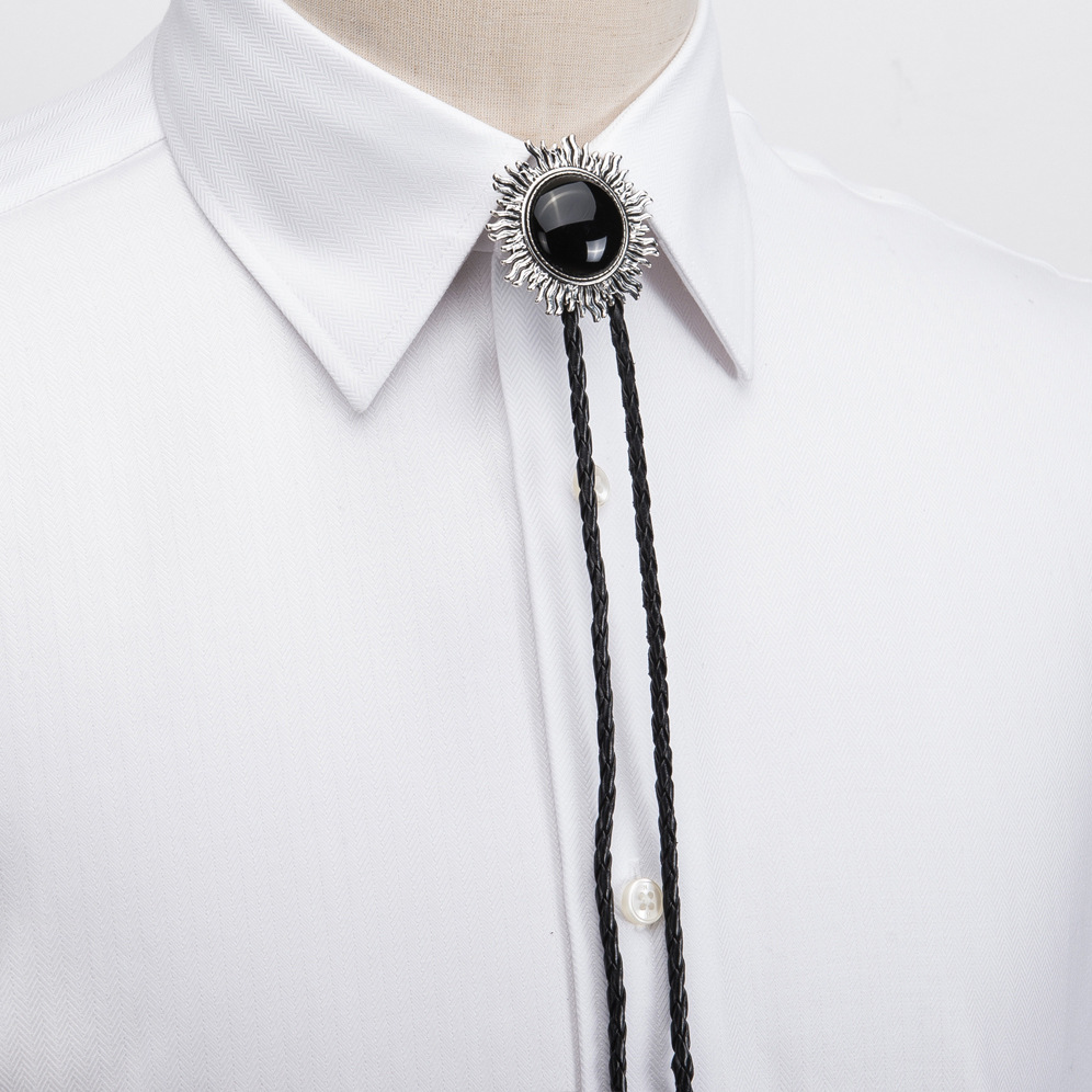 玛瑙个性复古宝石波洛领带 西装衬衫结领 潮流饰品 bolo tie领绳