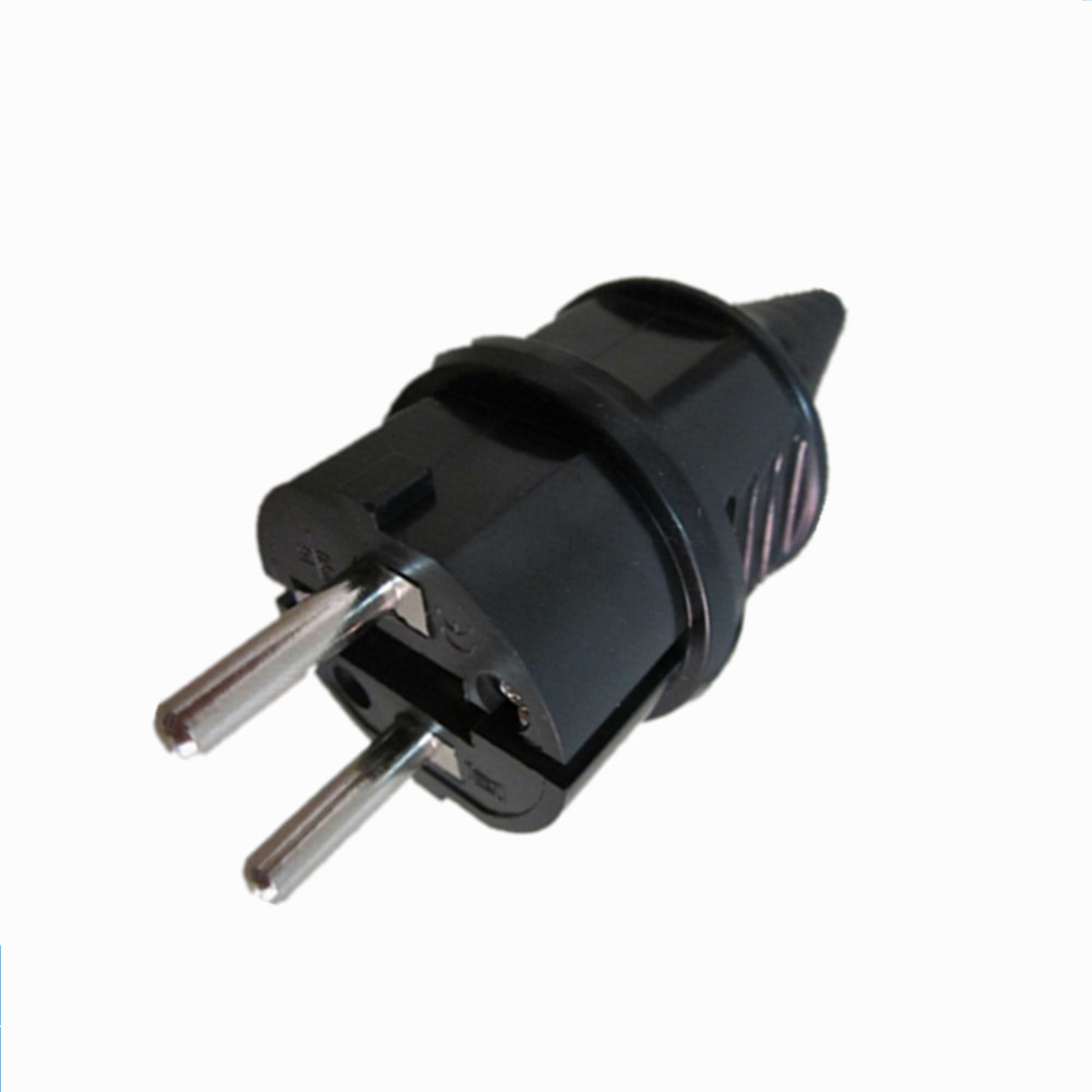 e-012黑色欧/德标转换插头嵌入式接线可拆工业俄罗斯电源插头