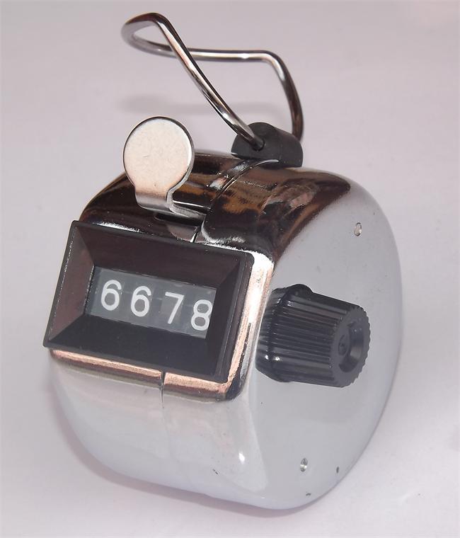 带挂环按压式四位数手动计数器