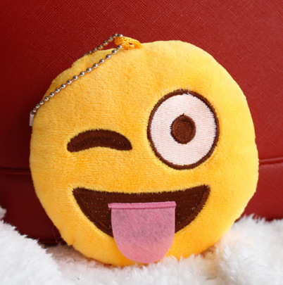 qq表情挂件创意可爱emoji 12cm挂件毛绒玩具公仔6cm挂饰定制批发