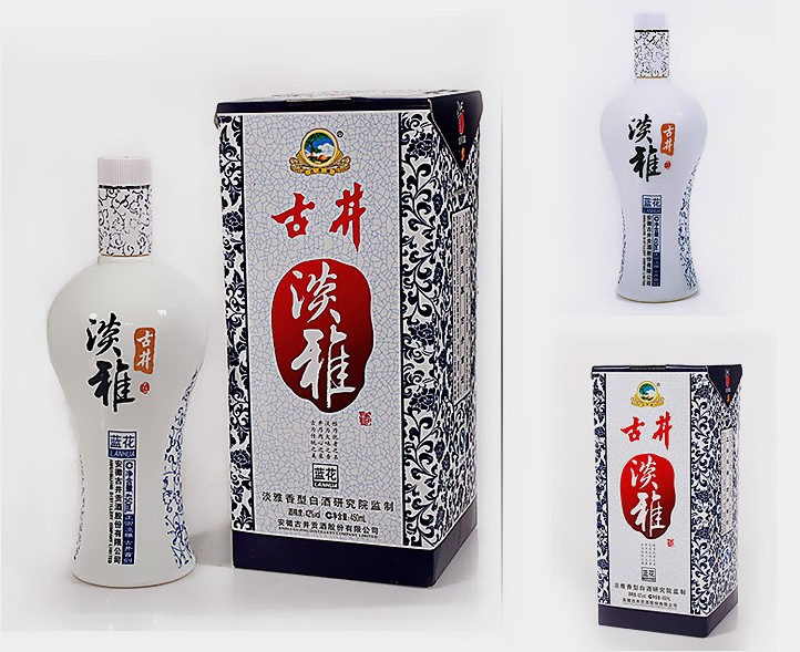正品白酒批发 古井贡酒 古井淡雅蓝花 38度450ml 浓香型白酒