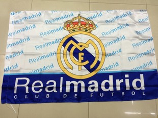 热销现货90*150cm 皇家马德里队旗 4号球迷涤纶旗帜