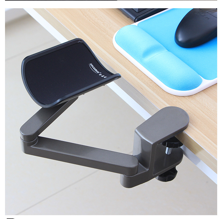 电脑手托架手臂支架可调节高度桌用铝合金肘托鼠标托架鼠标垫