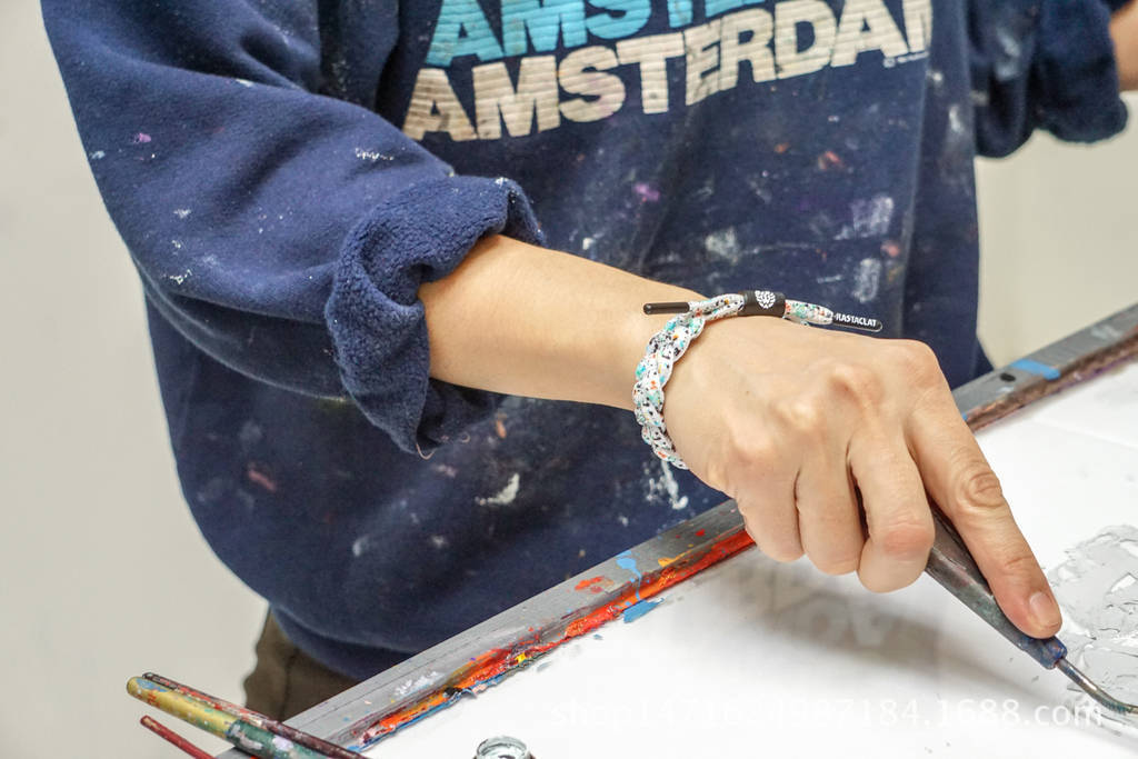 美国小狮子rastaclat男女狮子头星空泼墨编织鞋带情侣手链潮手环