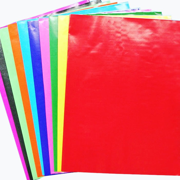 彩色蜡光纸袋装10色剪纸用手工纸儿童diy纸16开蜡光纸10色/包批发