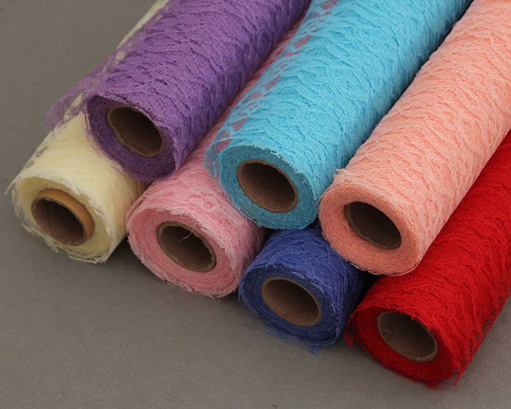 15cm彩色蕾丝卷蕾丝椅背装饰材料 diy布料 婚礼布置用品