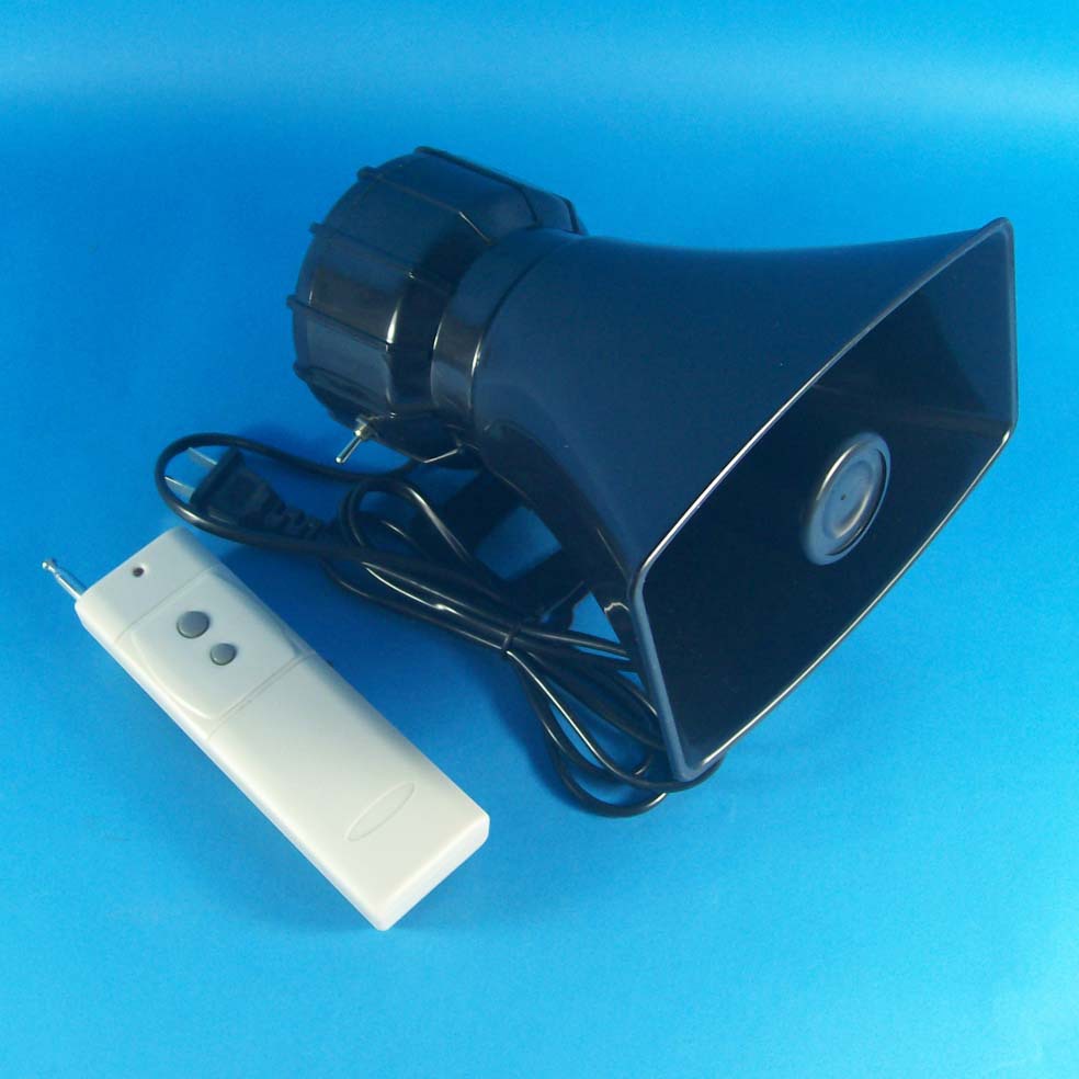 厂家直销 多音遥控报警器 无线遥控报警喇叭 警笛声高音喇叭 批发