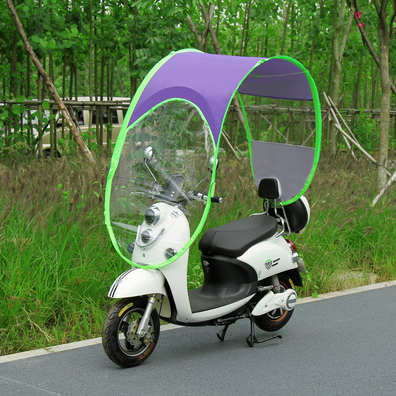 电动车雨棚遮阳伞遮雨电瓶车雨蓬棚全封闭折叠超大透明摩托踏板车
