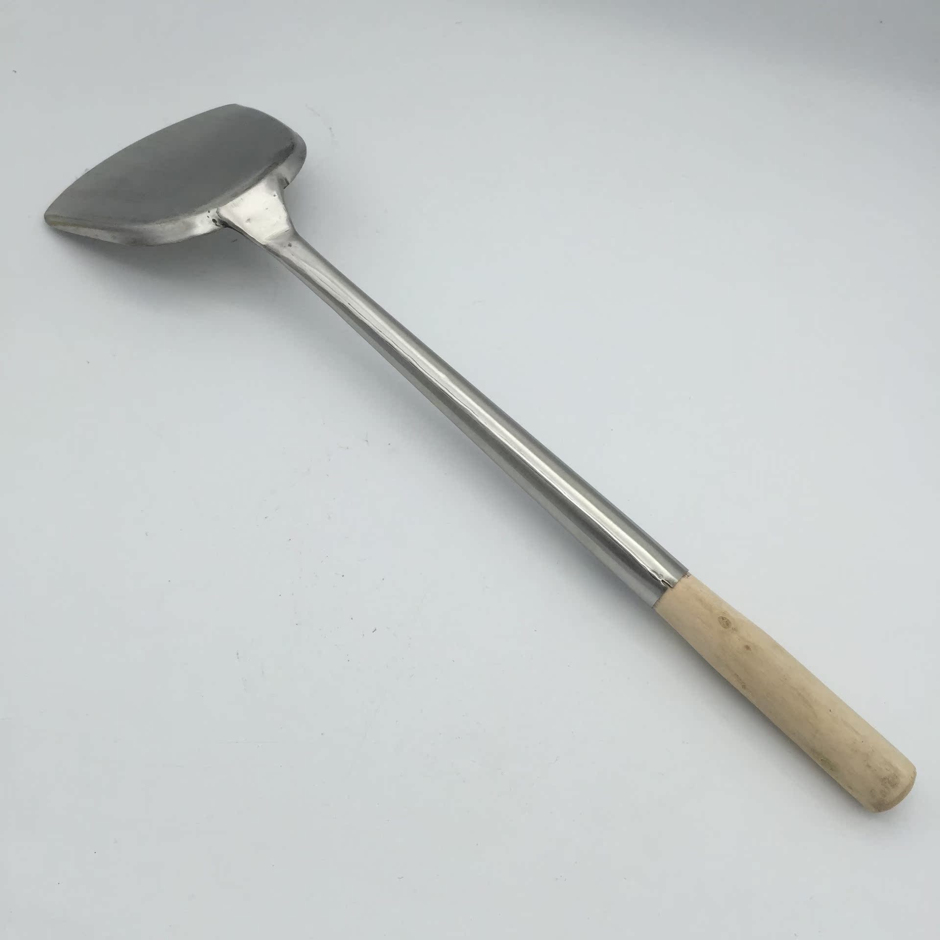 不锈钢手打木柄砂光1号铲 锅铲 炒菜铲 木柄铲 厨师铲 酒店大排档