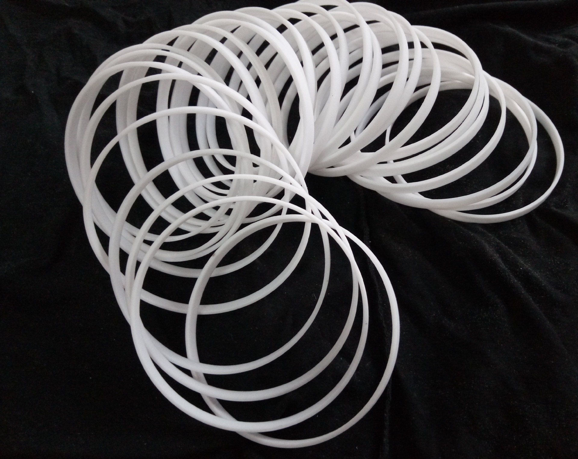 螺纹插阀白色挡圈ptfe挡圈开口四氟挡圈螺杆挡圈清洗机挡圈