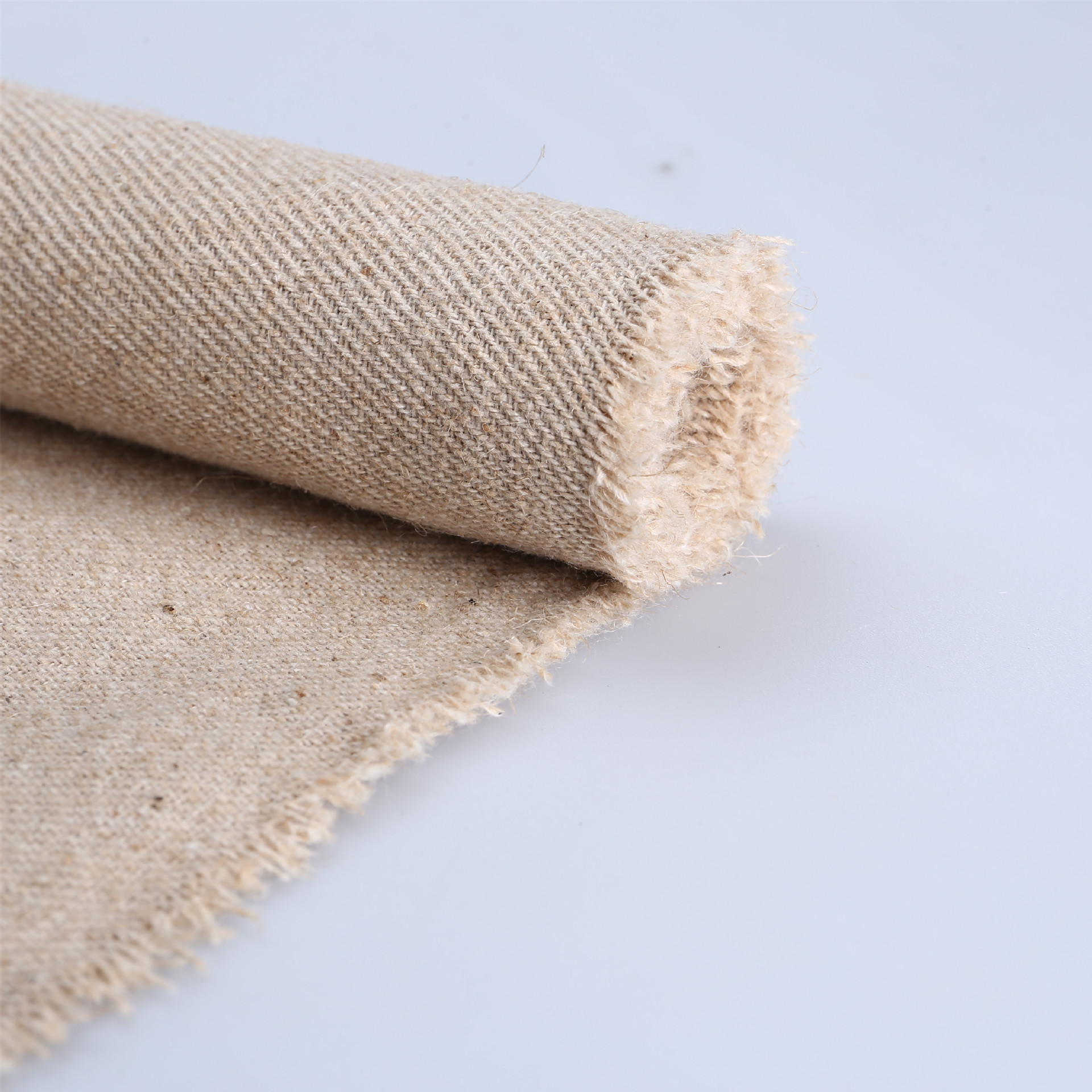 斜黄麻棉素色麻布大路货20w米棉麻混纺 厂家直销 - 布艺批发交易网