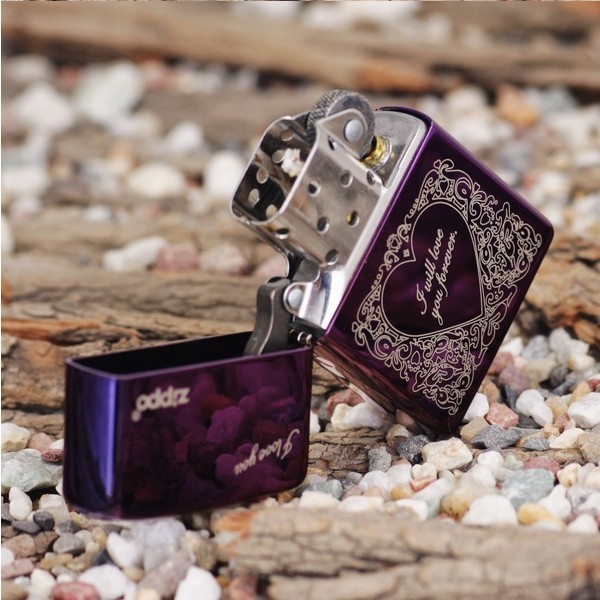 正品zippo 24747 紫冰爱你一世