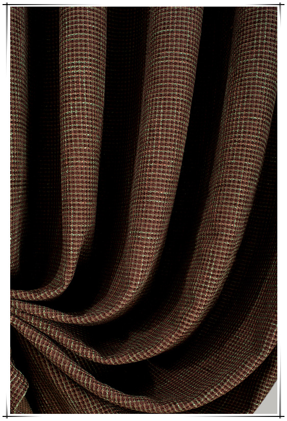 柯桥厂家直销 聚帛庄新款仿麻雪尼尔工程布 卧室客厅阳台窗帘.