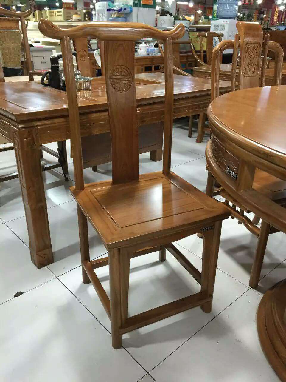 明清 仿古 实木 南榆木 牛角椅 青冈木 实木餐椅 厂家批发 - 家具批发