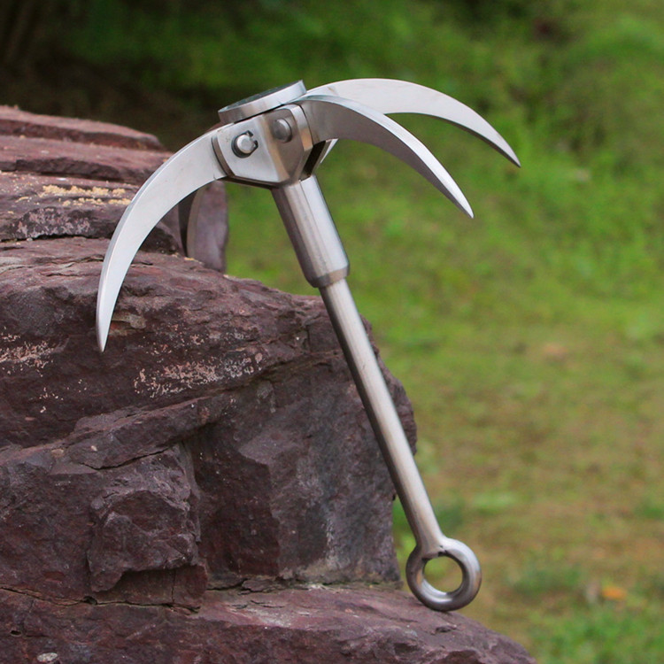 野外求生 生存 救生飞虎爪 攀登爪  户外登山钩 升级版折叠钩