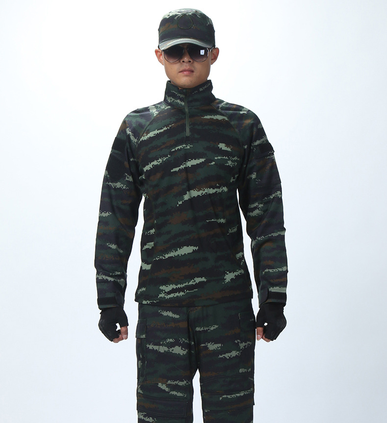 特战虎斑豹纹消防特战服 夏季迷彩作训服套装 防静电耐磨
