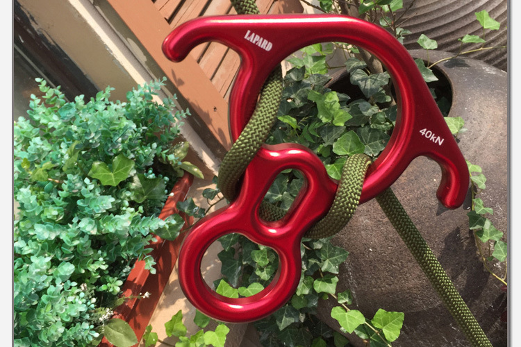 lapard户外探洞速降垂降装备牛角八字环下降器镁铝合金缓降8字环