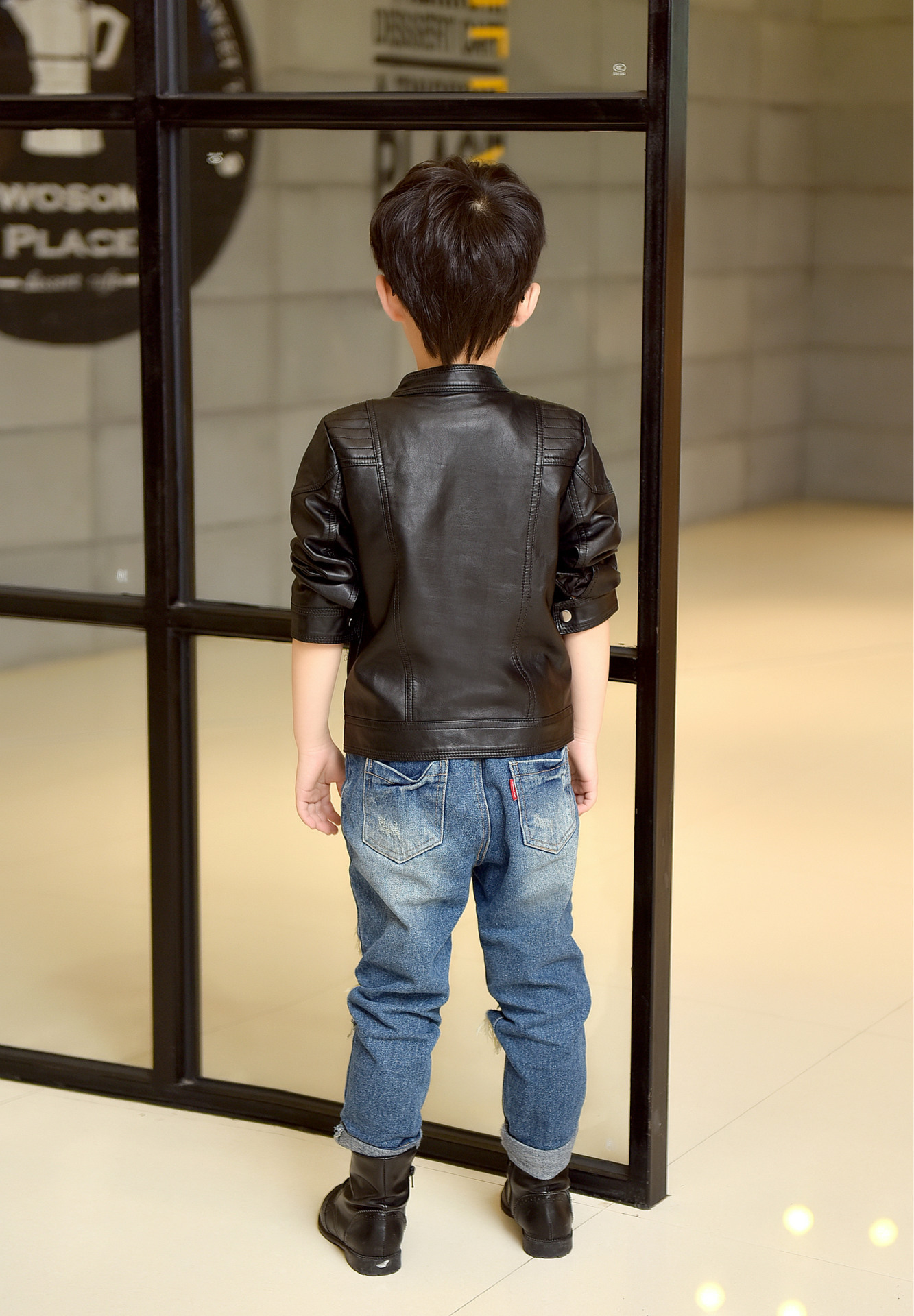 童装皮衣2016春季男童外套韩版儿童皮夹克中大童pu皮春秋装潮