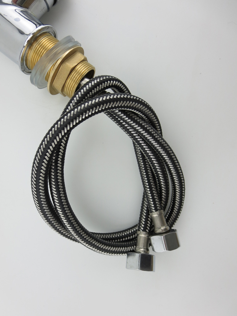 厂家现货批发铝丝编制软管厨房菜盆单头软管