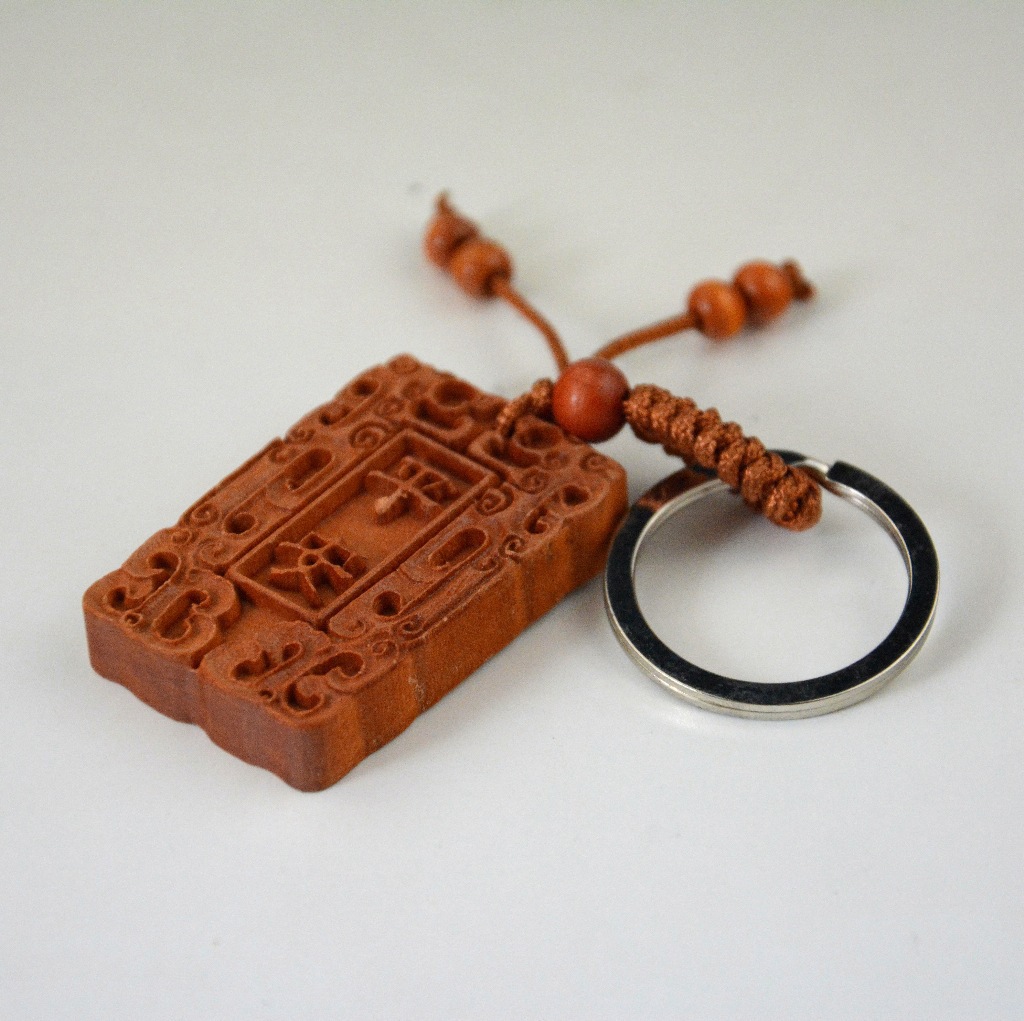 桃木雕刻桃木钥匙扣挂件 地摊货桃木锁匙扣