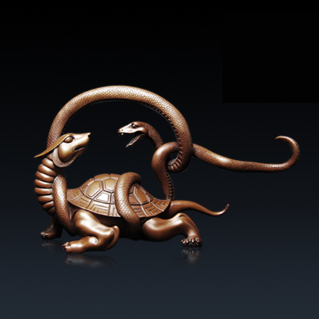 精密铸造纯铜四大神兽 青龙白虎朱雀玄武转运化煞铜摆件 开光铜器