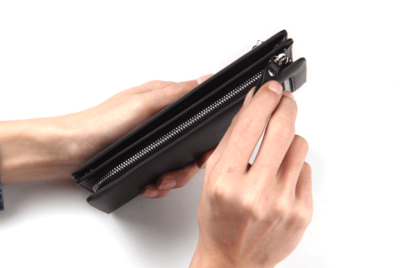 男士真皮钱包男长款拉链钱夹头层牛皮商务高档时尚潮流手拿包