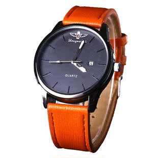 酷炫特工队007飞鹰标志男士皮带腕表 美国神盾局男表带日历礼品表