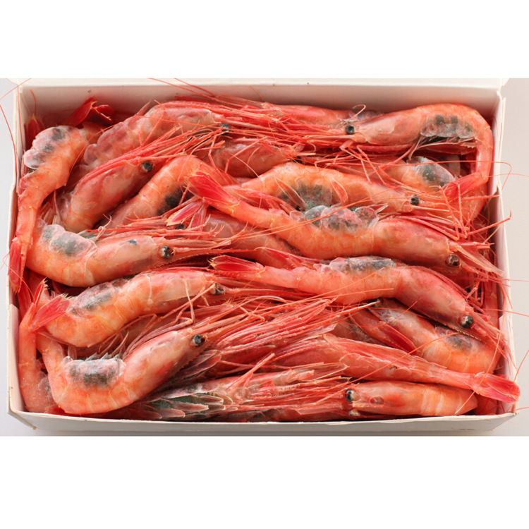 北极冷冻野生甜虾3l 1kg/盒 新鲜北极虾冷冻甜虾 即食海鲜