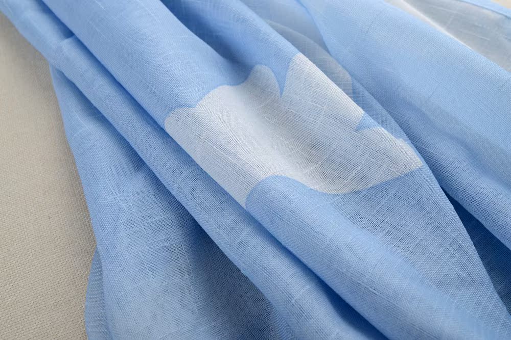 【童心】涤棉印花窗帘 十字麻纱印花窗纱 烂漫童趣