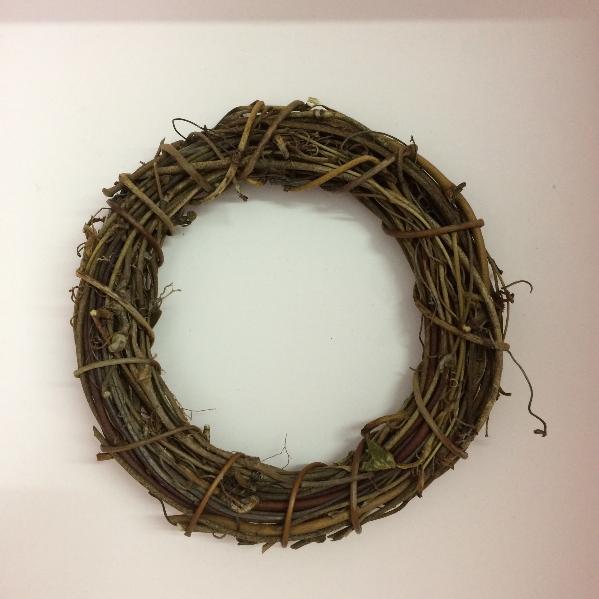 手编藤环小花环圣诞花环永生花车挂花环小号10cm11cm直径材料批发