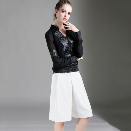 东大门2017春季新款女装品牌阔腿裤时尚衣服