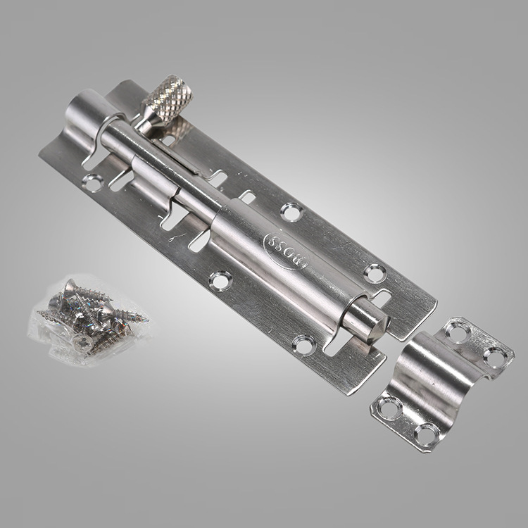 厂家直销 不锈钢门栓插销 插销门扣6寸大圆直头插销