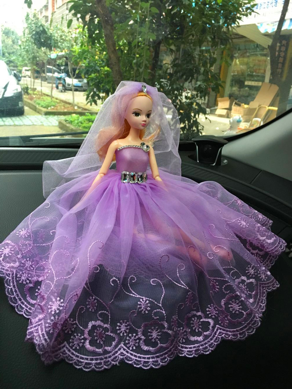 手工婚纱娃娃32厘米精品车饰摆件12关节可动结婚情人节礼物婚车装